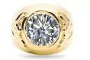 Stil Vintage Inel Zircon Aur galben 14K vrc078y